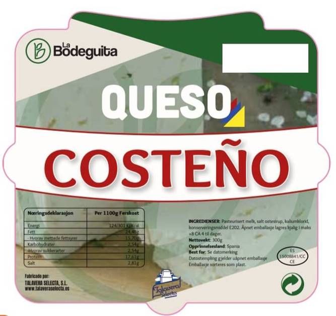 Bilde av QUESO FRESCO COSTEO 700g La Bodeguita N.