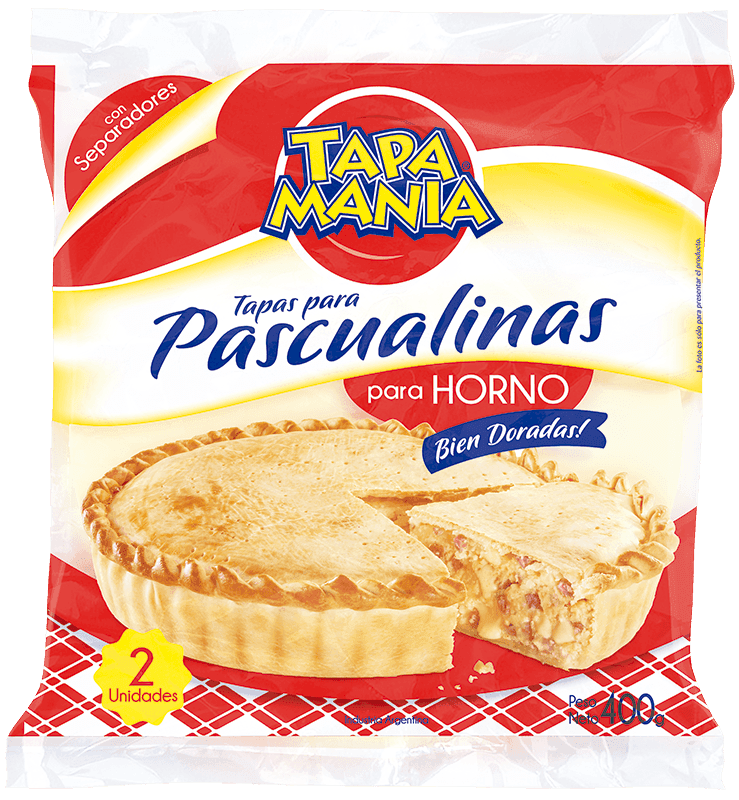 TAPAS DE PASCUALINA CONGELADAS 2stk 400g