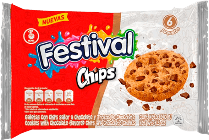 Bilde av GALLETA CHIPS FESTIVAL 240g 6stk.